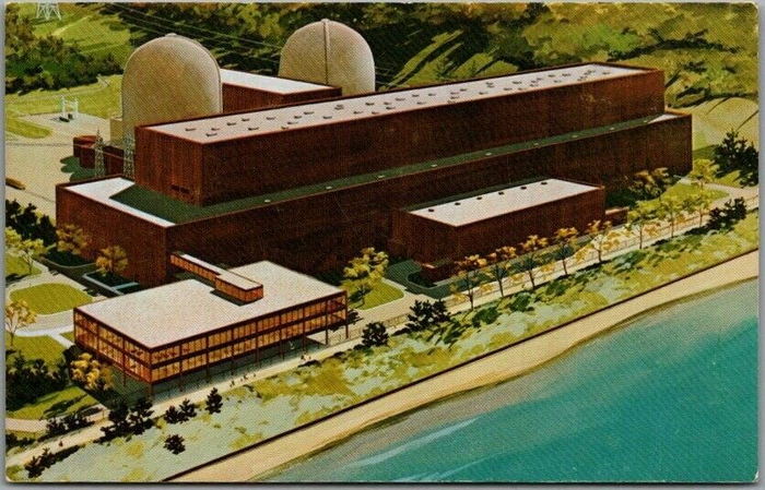 Donald C. Cook Nuclear Plant - Old Postcard (newer photo)